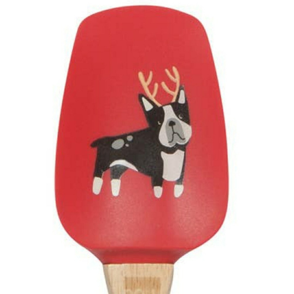 Now Designs Danica Boston Terrier Dog Christmas Silicone Spatula Spoonula NEW